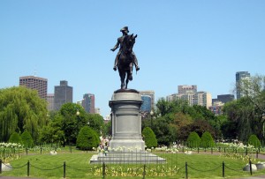 Boston Commons on a sunny day.